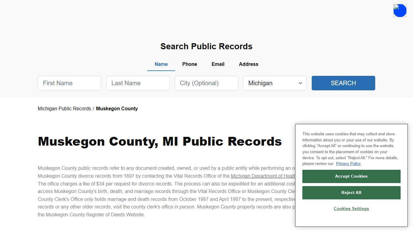 Muskegon County, MI Public Court, Arrest and Inmate Records - ThePublicIndex
